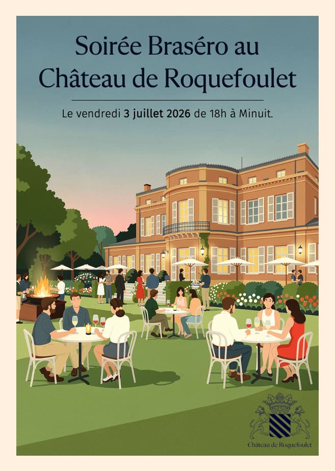Carte postale de la Soirée Braséro au Château de Roquefoulet
